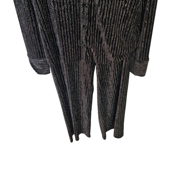 House of Harlow 1960 Velvet Metallic Striped Top and Bottom Set Sz M - Picture 3 of 11